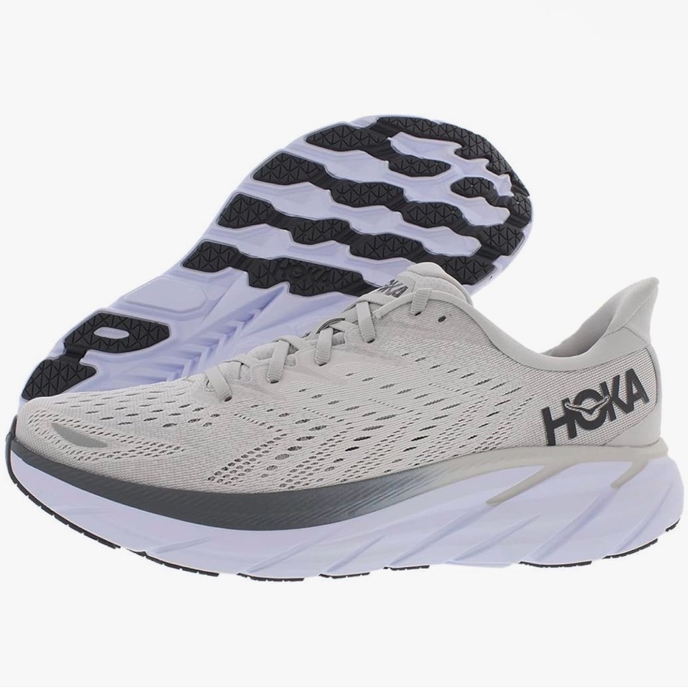 Hoka Neutral Running Shoes in Light Gray and White - M10.5